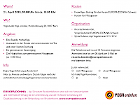 21. April 2018: AUFTANKEN UND GENIESSEN in Bern